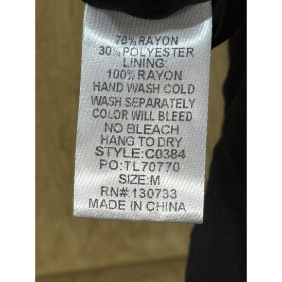 Umgee Black Flowy Embroidered Dress Medium Boho Festival size M - Picture 8 of 9